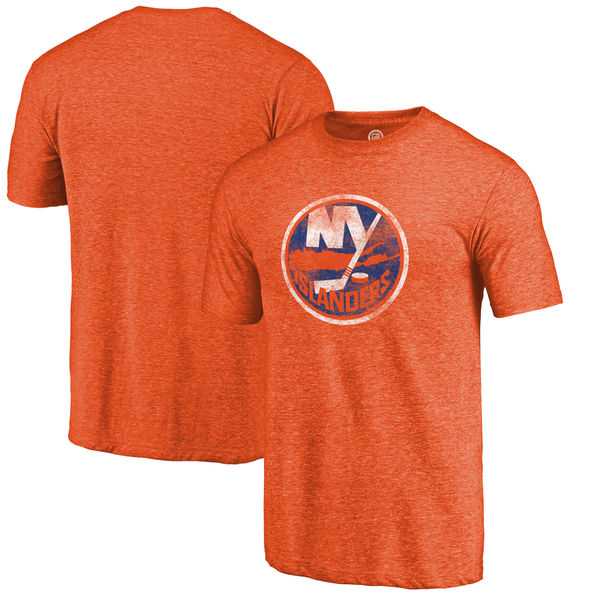 Men's New York Islanders Distressed Team Primary Logo Tri Blend T-Shirt Orange FengYun,We sell and wholesale Men's New York Islanders Distressed Team Primary Logo Tri Blend T-Shirt Orange FengYun on line form chian!